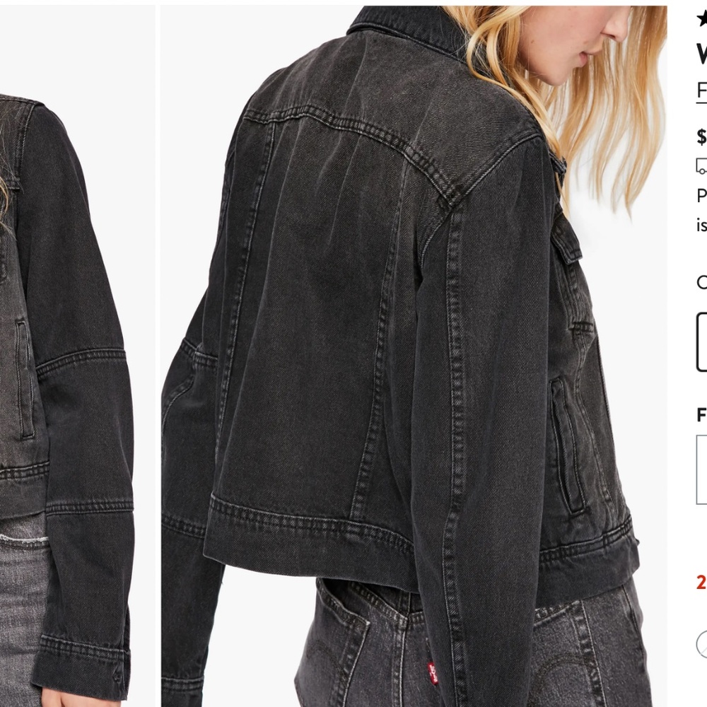We the Free Black Denim Jacket